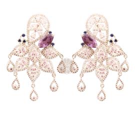Vogue Crafts and Designs Pvt. Ltd. manufactures Multicolor Floral Earrings at wholesale price.