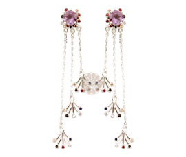 Vogue Crafts and Designs Pvt. Ltd. manufactures Floral Dangler Silver Earrings at wholesale price.