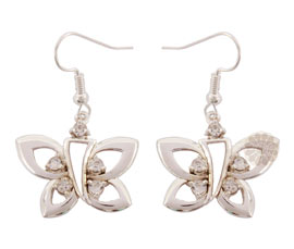 Vogue Crafts and Designs Pvt. Ltd. manufactures Butterfly Silver Earrings at wholesale price.