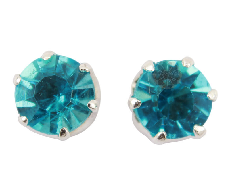 Vogue Crafts & Designs Pvt. Ltd. manufactures Blue Stone Silver Stud Earrings at wholesale price.