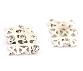 Vogue Crafts and Designs Pvt. Ltd. manufactures Cross Zero Game Silver Earrings at wholesale price.