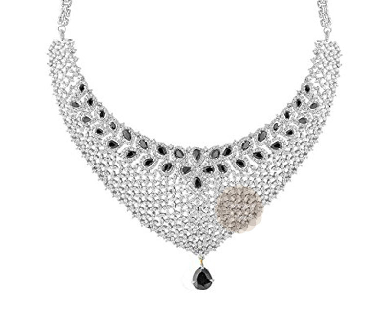 Vogue Crafts & Designs Pvt. Ltd. manufactures Black Stone Silver Necklace at wholesale price.