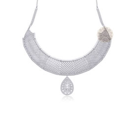 Vogue Crafts and Designs Pvt. Ltd. manufactures Thick Silver Necklace at wholesale price.