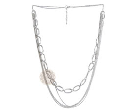 Vogue Crafts and Designs Pvt. Ltd. manufactures Multi-strand Silver Necklace at wholesale price.