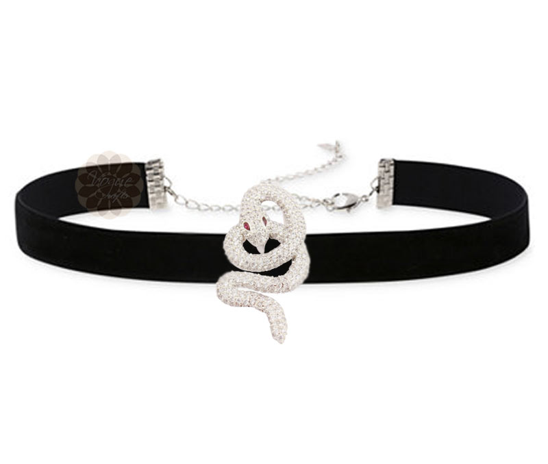 Vogue Crafts & Designs Pvt. Ltd. manufactures Silver Snake Choker Necklace at wholesale price.
