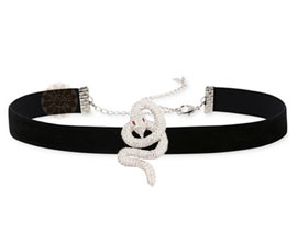 Vogue Crafts and Designs Pvt. Ltd. manufactures Silver Snake Choker Necklace at wholesale price.
