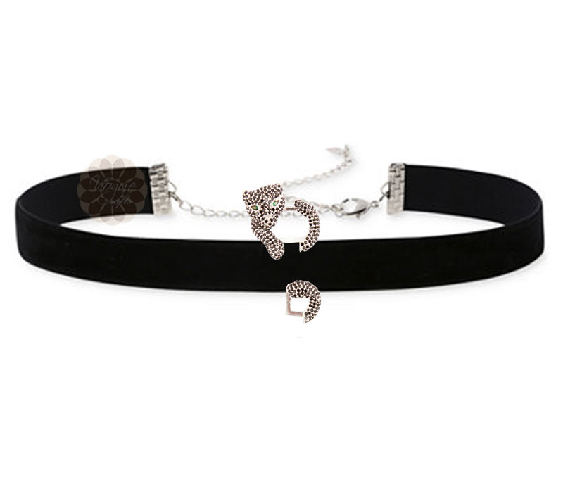 Vogue Crafts & Designs Pvt. Ltd. manufactures Black Panther Silver Choker Necklace at wholesale price.