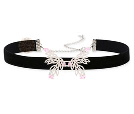 Vogue Crafts and Designs Pvt. Ltd. manufactures Silver Butterfly Choker Necklace at wholesale price.