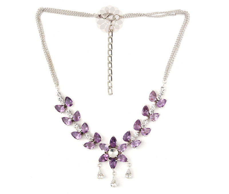 Vogue Crafts & Designs Pvt. Ltd. manufactures Amethyst Stone Silver Necklace at wholesale price.