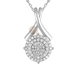Vogue Crafts and Designs Pvt. Ltd. manufactures Stone Cluster Silver Pendant at wholesale price.