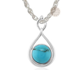 Vogue Crafts and Designs Pvt. Ltd. manufactures Turquoise Stone Silver Pendant at wholesale price.