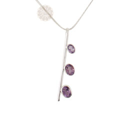 Vogue Crafts and Designs Pvt. Ltd. manufactures Amethyst Stone Silver Pendant at wholesale price.