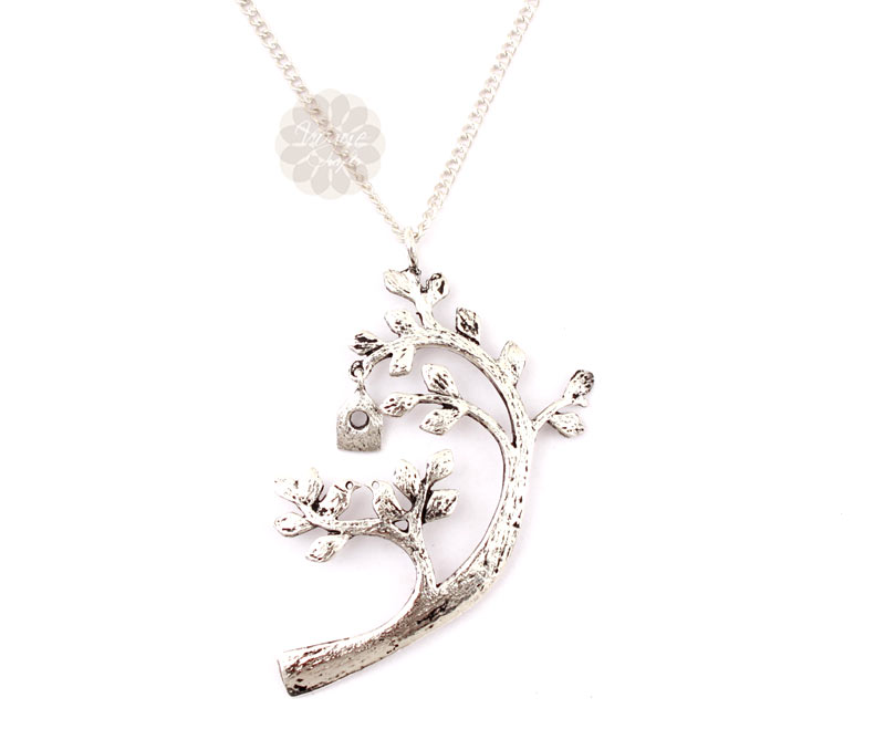 Vogue Crafts & Designs Pvt. Ltd. manufactures Tree Bird House Silver Pendant at wholesale price.
