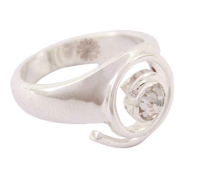 Vogue Crafts & Designs Pvt. Ltd. manufactures White Stone Silver Ring at wholesale price.