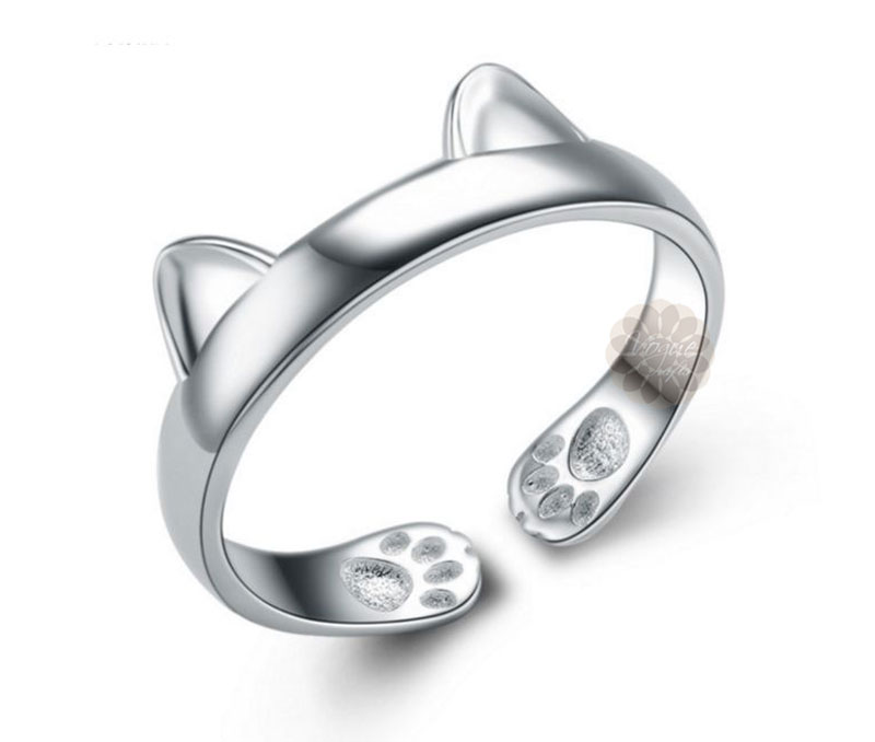 Vogue Crafts & Designs Pvt. Ltd. manufactures Silver Cat Ring at wholesale price.