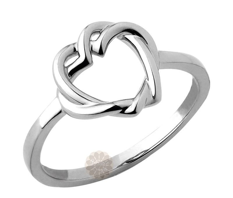 Vogue Crafts & Designs Pvt. Ltd. manufactures Hearts Interlocked Silver Ring at wholesale price.