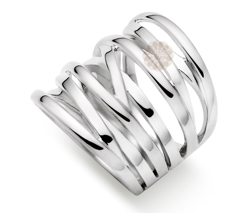 Vogue Crafts & Designs Pvt. Ltd. manufactures Classic Silver Entwined Ring at wholesale price.