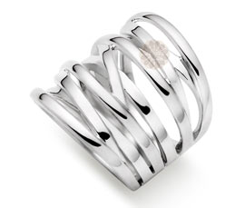 Vogue Crafts and Designs Pvt. Ltd. manufactures Classic Silver Entwined Ring at wholesale price.