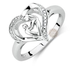 Vogue Crafts and Designs Pvt. Ltd. manufactures Mother and Child Silver Ring at wholesale price.