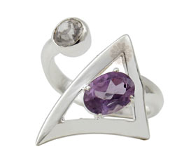 Vogue Crafts and Designs Pvt. Ltd. manufactures Triangle Silver Ring at wholesale price.