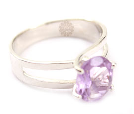 Vogue Crafts and Designs Pvt. Ltd. manufactures Purple Stone Silver Ring at wholesale price.