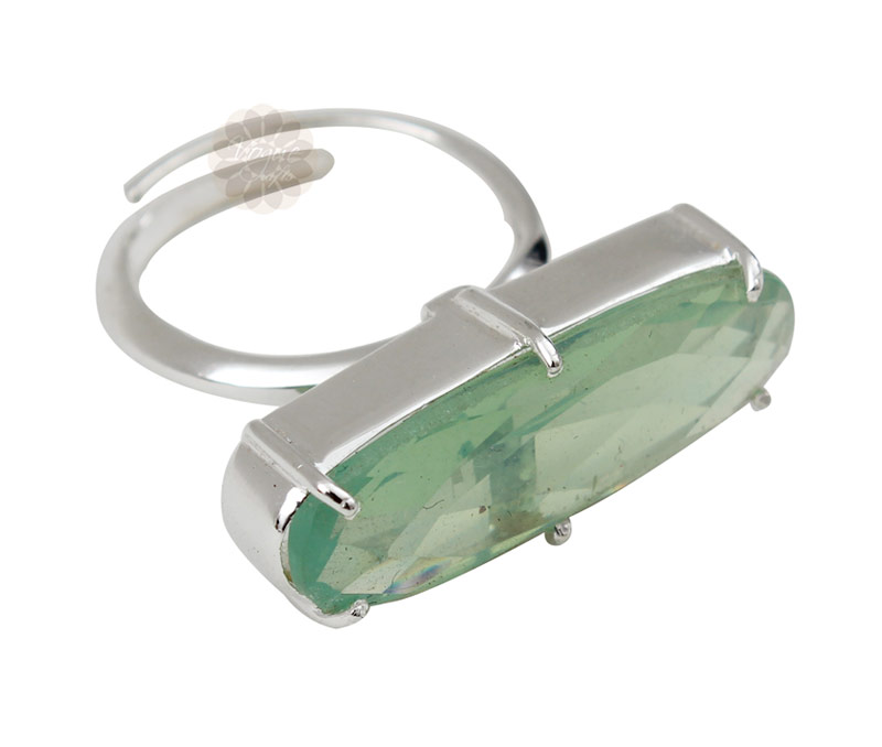 Vogue Crafts & Designs Pvt. Ltd. manufactures Green Stone Silver Ring at wholesale price.